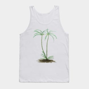 two palm trees watercolor Tank Top